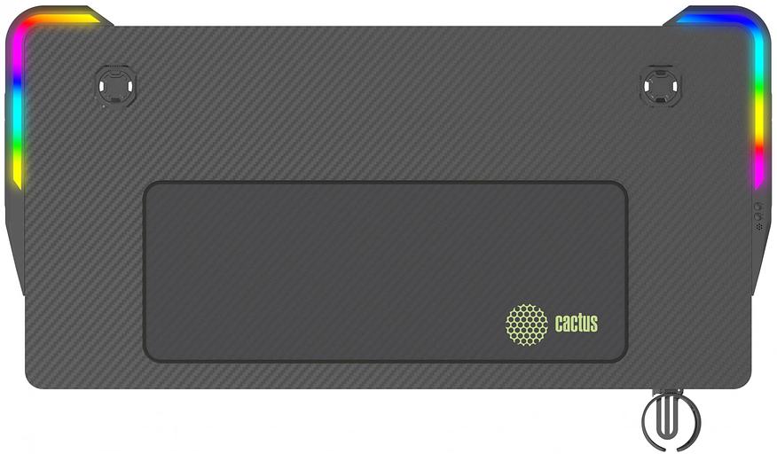 Стол игровой Cactus CS-GTZ-BK-RGB столешница ДСП черный каркас черный фото 3