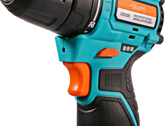 Дрель-шуруповерт Sturm! CD1235 аккум. патрон:быстрозажимной фото 3