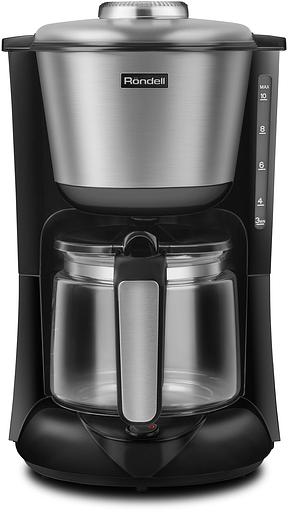 Кофеварка капельная Rondell 1100-RE-01 1000Вт серебристый/черный фото 1