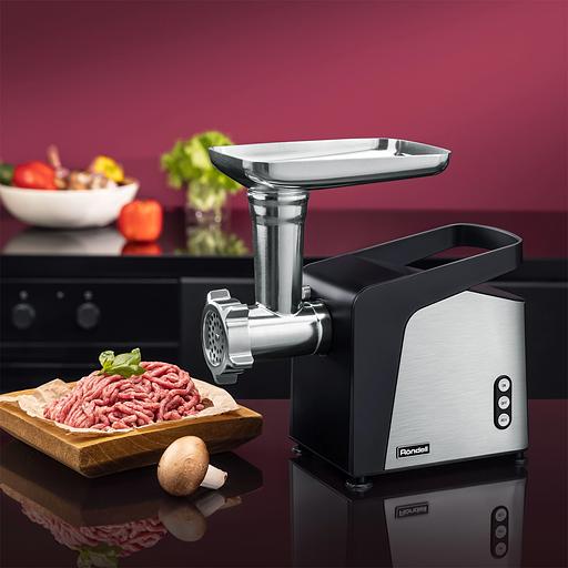 Мясорубка Rondell RDE-1455 2000Вт стальной фото 4