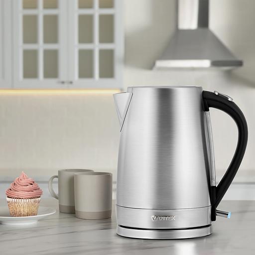 Чайник электрический Vitek VT-7000 1.7л. 2200Вт серебристый корпус: нерж.сталь фото 3