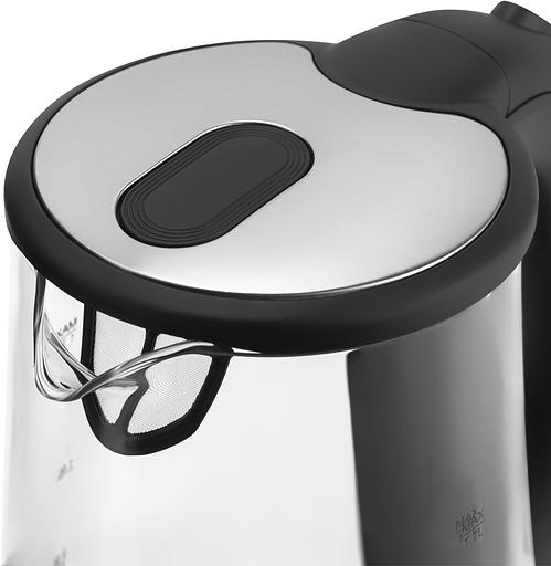 Чайник электрический Vitek VT-7036 1.7л. 2200Вт прозрачный корпус: стекло фото 2