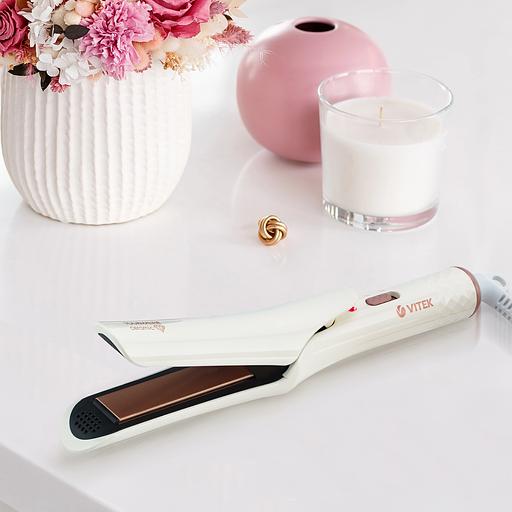Выпрямитель Vitek VT-8406 25Вт белый макс.темп.:200С покрытие:керамико-турмалиновое фото 6