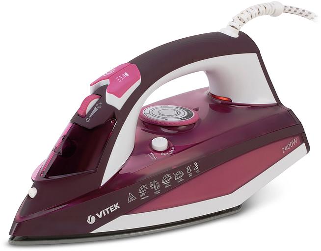 Утюг Vitek VT-1215 2400Вт розовый фото 1