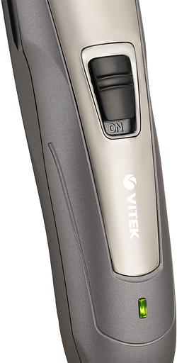 Машинка для стрижки Vitek VT-2572 графитовый 3Вт (насадок в компл:2шт) фото 4