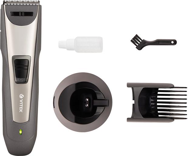 Машинка для стрижки Vitek VT-2572 графитовый 3Вт (насадок в компл:2шт) фото 5