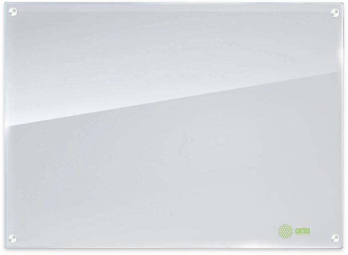 Доска стеклянная Cactus CS-GBD-90X120-WT-TM Сквозное крепление стеклянная белый 90x120см стекло крепления фото 1