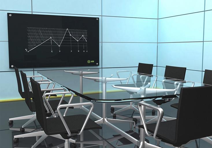 Доска стеклянная Cactus CS-GBD-90X120-BK-TM Сквозное крепление стеклянная черный 90x120см стекло крепления фото 2