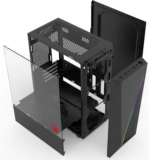 Корпус Bloody BD-CC102F черный без БП mATX 2x120mm 2xUSB2.0 1xUSB3.0 audio bott PSU фото 7