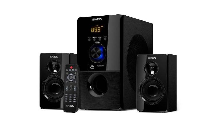 SVEN АС MS-2050, черный (55 Вт, Bluetooth, пульт, дисплей, FM, USB, SD) фото 1