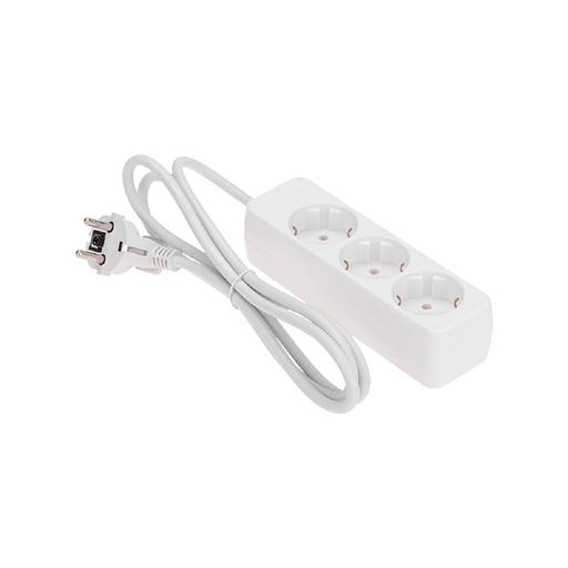 PROconnect (13-4208) Удлинитель 3 гнезда, 1,5м, 3х0,75мм?, с/з, белый фото 1