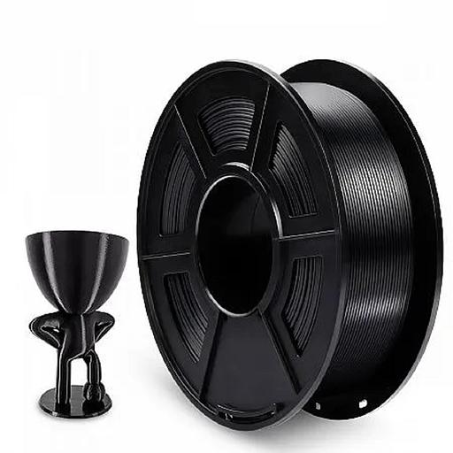 Филамент NVPRINT Silk PLA+ Black для 3D печати диаметр 1.75мм длина 330 метров масса 1 кг фото 1