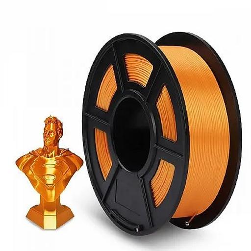 Филамент NVPRINT Silk PLA+ Orange для 3D печати диаметр 1.75мм длина 330 метров масса 1 кг фото 1