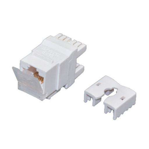Rexant (02-0254-1) Модуль Keystone Jack RJ-45(8P8C), UTP неэкранированный, CAT 6, тип 180 градусов, с пылезащитной шторкой, белый PRO фото 1