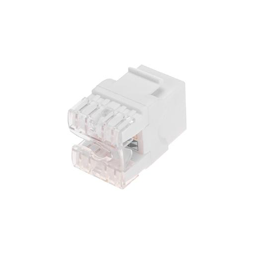 Rexant (02-0060) Модуль Keystone Jack RJ-45(8P8C), UTP неэкранированный, CAT 5e, тип 180 градусов, белый PRO фото 1