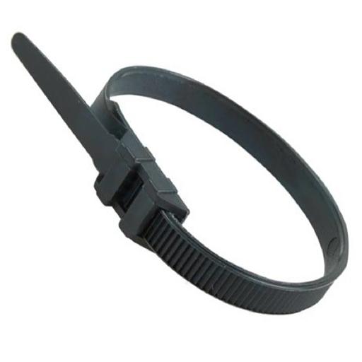 Rexant (07-0359) Стяжка нейлоновая для СИП с горизонтальным замком 350x9,0мм, черная (100 шт/уп) фото 1