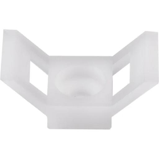 Rexant (07-2104) Площадка для крепления стяжки 29х15х5 мм, белая (100 шт/уп) фото 1