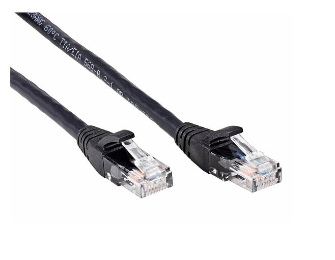 Патчкорд литой iOpen (7/0.20) UTP кат.6 черный 1m _1 фото 1