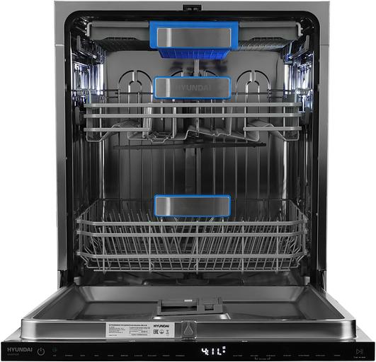 Посудомоечная машина встраив. Hyundai HBD 645 2100Вт полноразмерная нержавеющая сталь инвертер фото 1