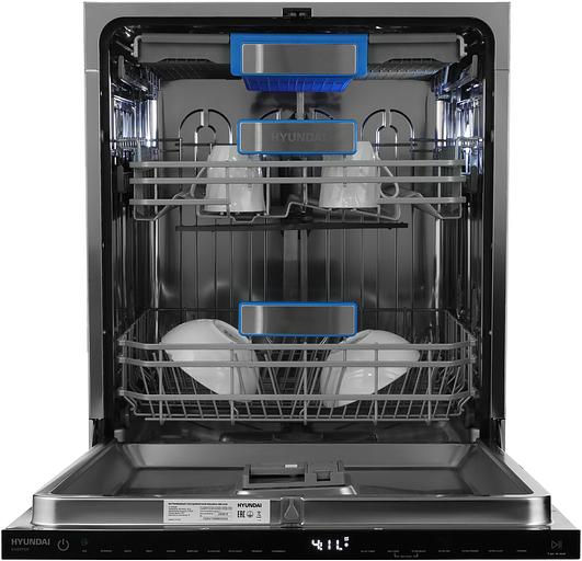 Посудомоечная машина встраив. Hyundai HBD 645 2100Вт полноразмерная нержавеющая сталь инвертер фото 4