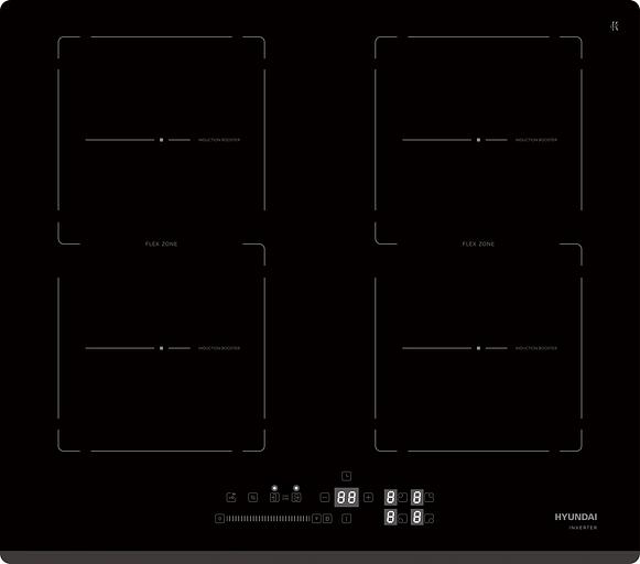 Индукционная варочная поверхность Hyundai HHI 6781 BG черный фото 1