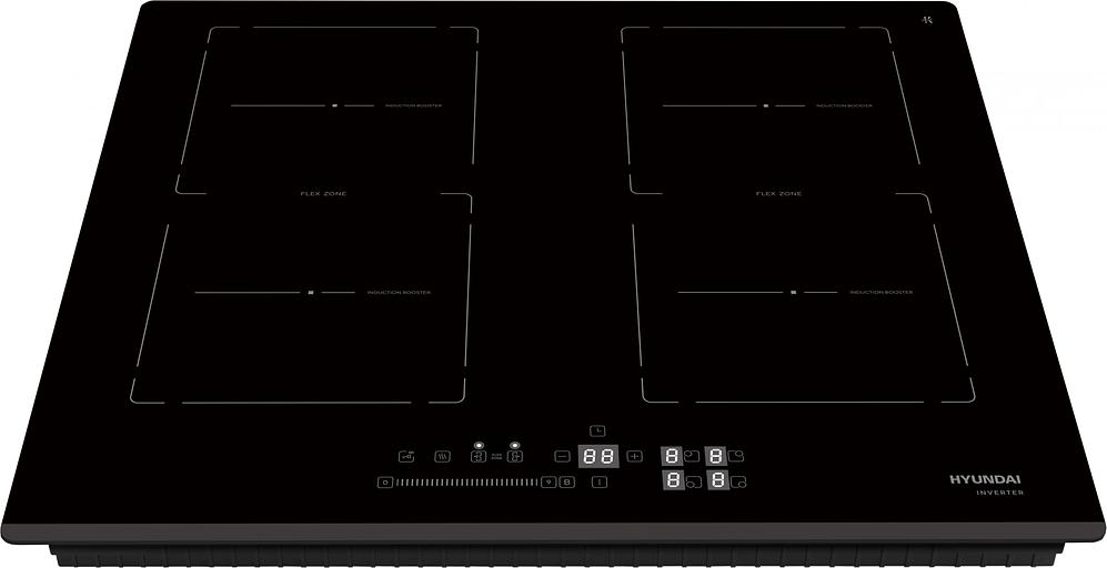 Индукционная варочная поверхность Hyundai HHI 6781 BG черный фото 2