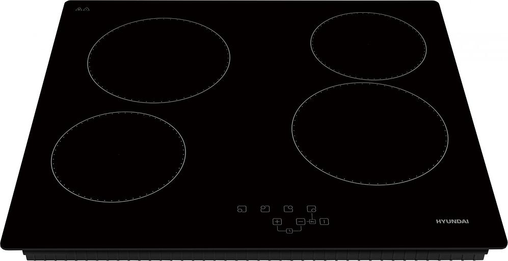 Варочная поверхность Hyundai HHE 6410 BG черный фото 2