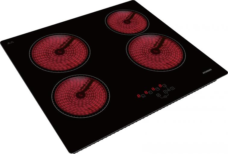 Варочная поверхность Hyundai HHE 6410 BG черный фото 7