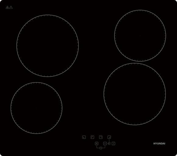 Варочная поверхность Hyundai HHE 6410 BG черный фото 8