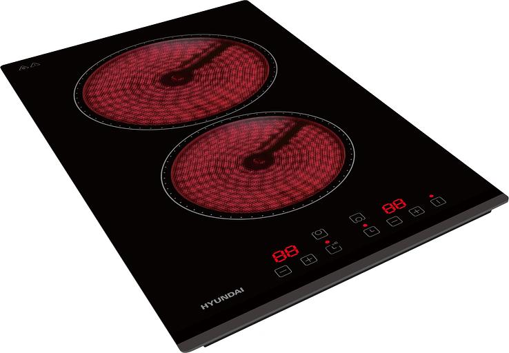 Варочная поверхность Hyundai HHE 3251 BG черный фото 5