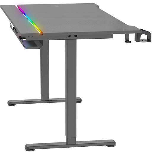 Стол для компьютера Cactus CS-EDXL-GBK столешница МДФ черный карбон каркас черный 140x60см фото 4