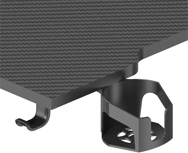 Стол для компьютера Cactus CS-EDXL-GBK столешница МДФ черный карбон каркас черный 140x60см фото 8