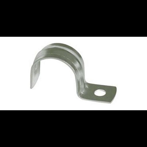 Скоба металлическая однолапковая с внутр. d 21-22 мм фото 1