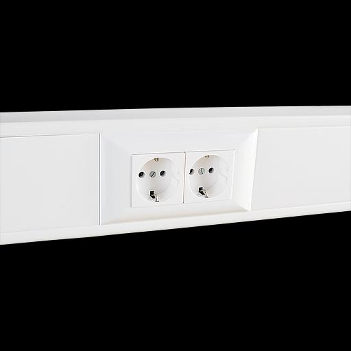 Суппорт с рамкой на 1 пост (45х45) в профиль для кабельного канала 130х50 фото 3