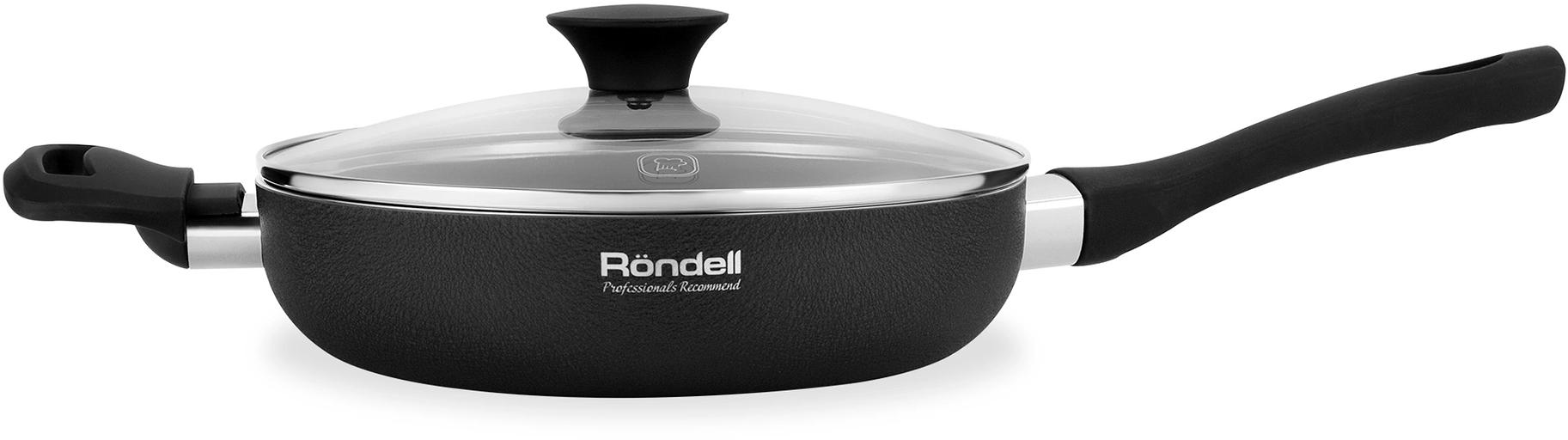Сотейник Rondell Infinity RDA-574 d=24см (с крышкой) черный фото 3