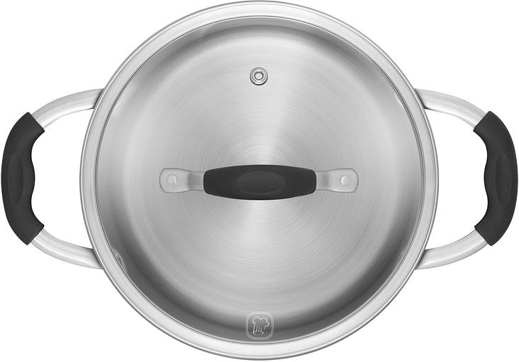 Кастрюля Rondell Stern RDS-010 3.9л. d=20см (с крышкой) серый фото 3