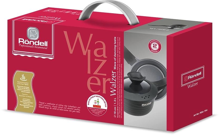 Ковш Rondell Walzer RDA-764 1.3л. d=16см (с крышкой) черный фото 6