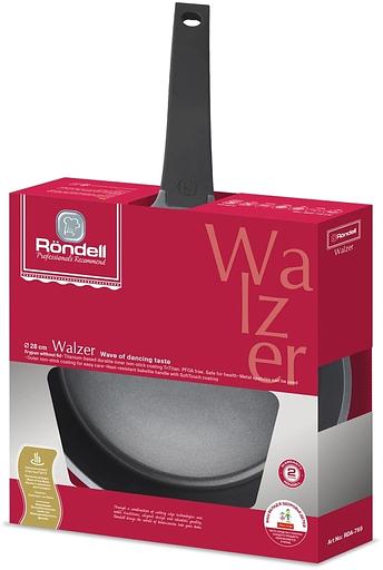 Сковорода Rondell Walzer RDA-769 круглая 28см покрытие: TriTitan ручка несъемная (без крышки) черный фото 6