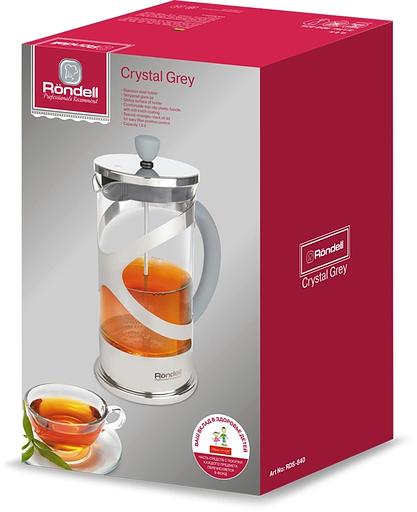 Френч-пресс Rondell Crystal Grey RDS-840 1л серый фото 4