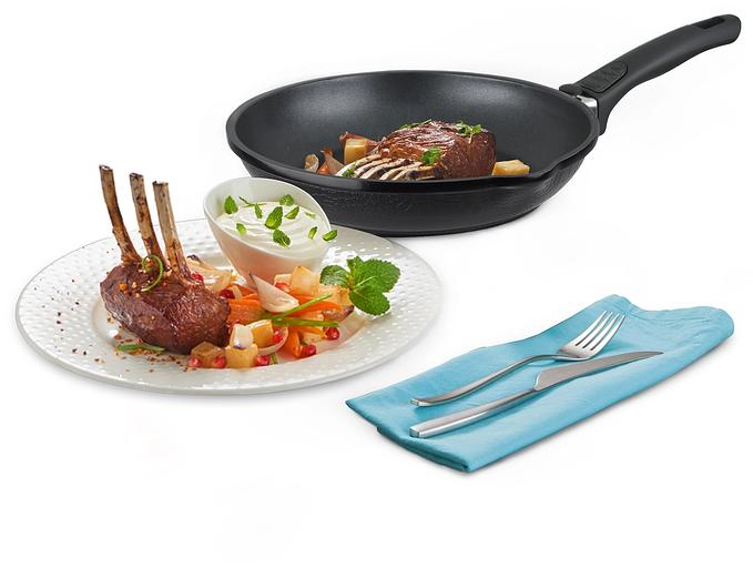 Сковорода Rondell Escurion RDA-868 круглая 28см покрытие: Xylan Plus ручка съемная (без крышки) черный фото 8