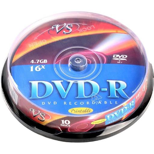 Диски DVD-R VS 4,7 GB 16x CB/10 Ink Print фото 1