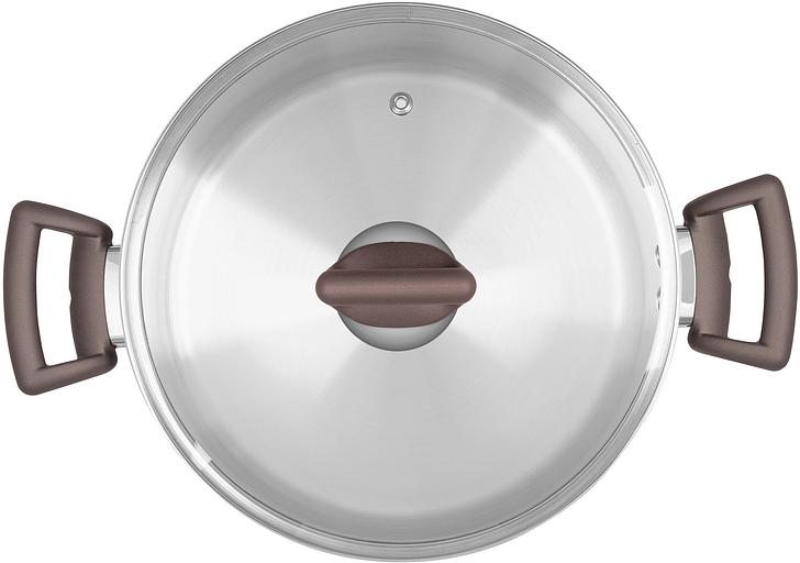 Кастрюля Rondell Fest RDS-1322 2.8л. d=20см (с крышкой) стальной фото 4