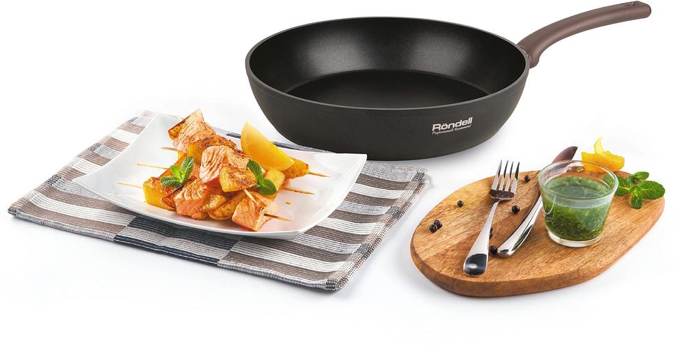 Сковорода Rondell Fest RDA-1338 круглая 24см покрытие: Xylan Plus ручка несъемная (без крышки) черный фото 7