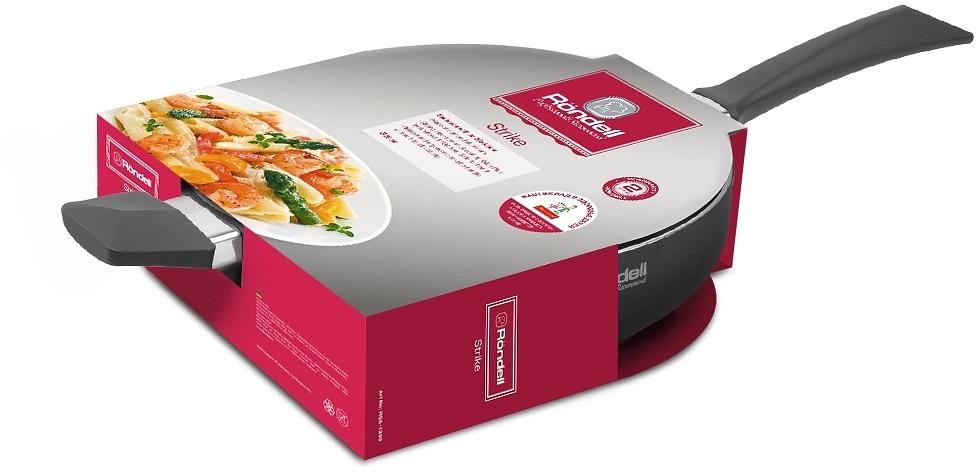 Сотейник Rondell Strike RDA-1399 d=28см (с крышкой) серый фото 4