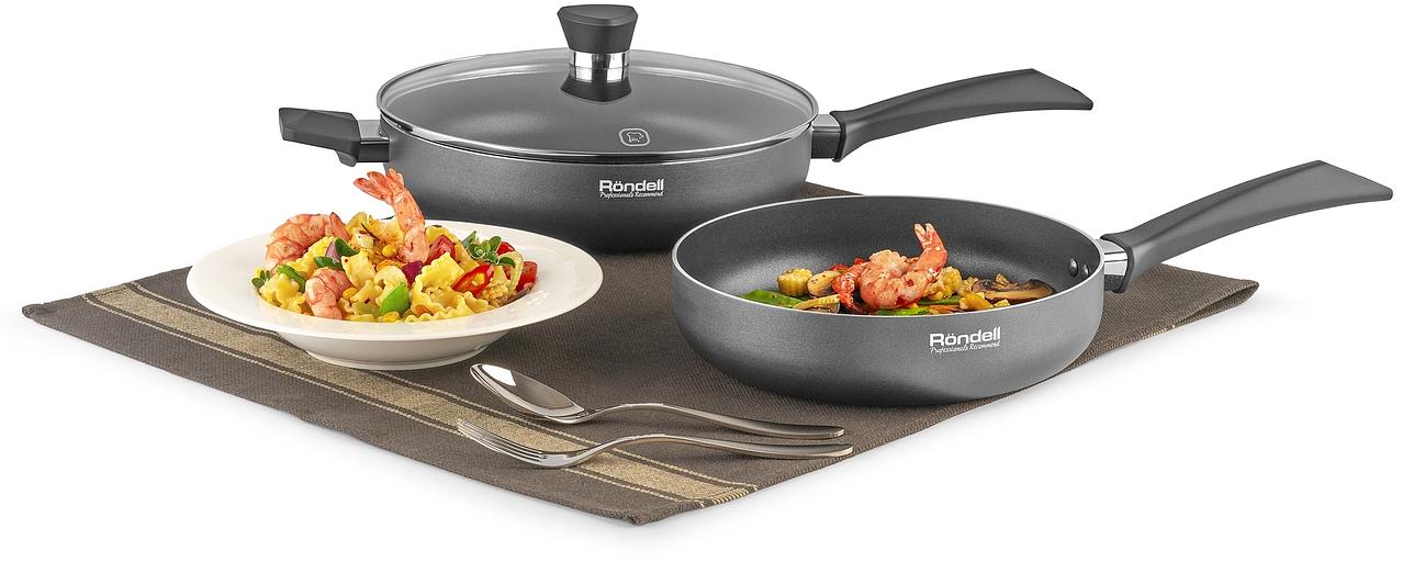 Сотейник Rondell Strike RDA-1399 d=28см (с крышкой) серый фото 5
