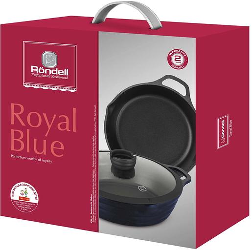 Сотейник Rondell Royal Blue RDA-1547 d=28см (с крышкой) синий фото 5