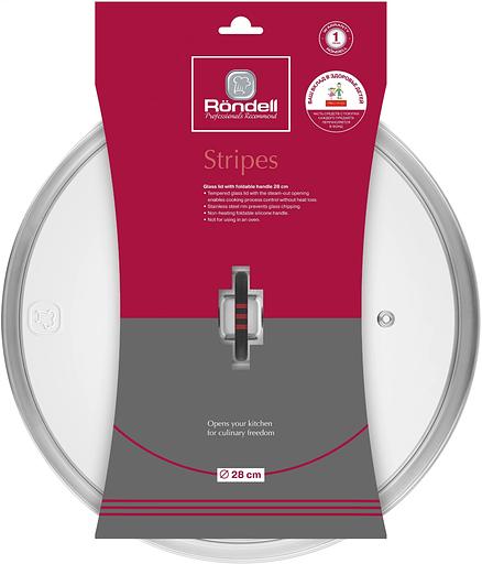 Крышка Rondell Stripes RDA-1622 d=28см руч.серый фото 3