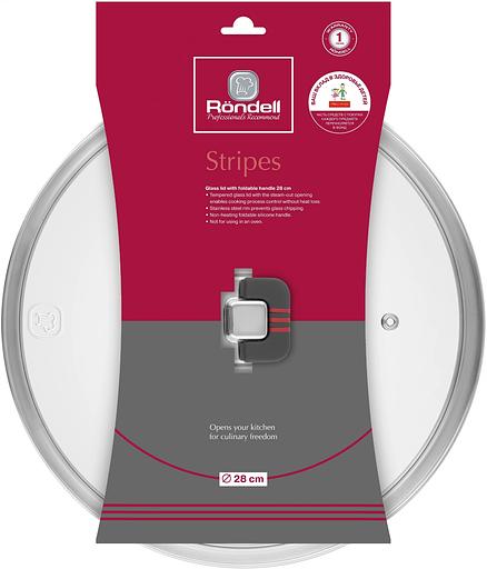 Крышка Rondell Stripes RDA-1622 d=28см руч.серый фото 4