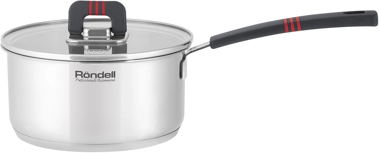 Ковш Rondell Stripes RDS-1635 2л. d=18см (с крышкой) стальной фото 2