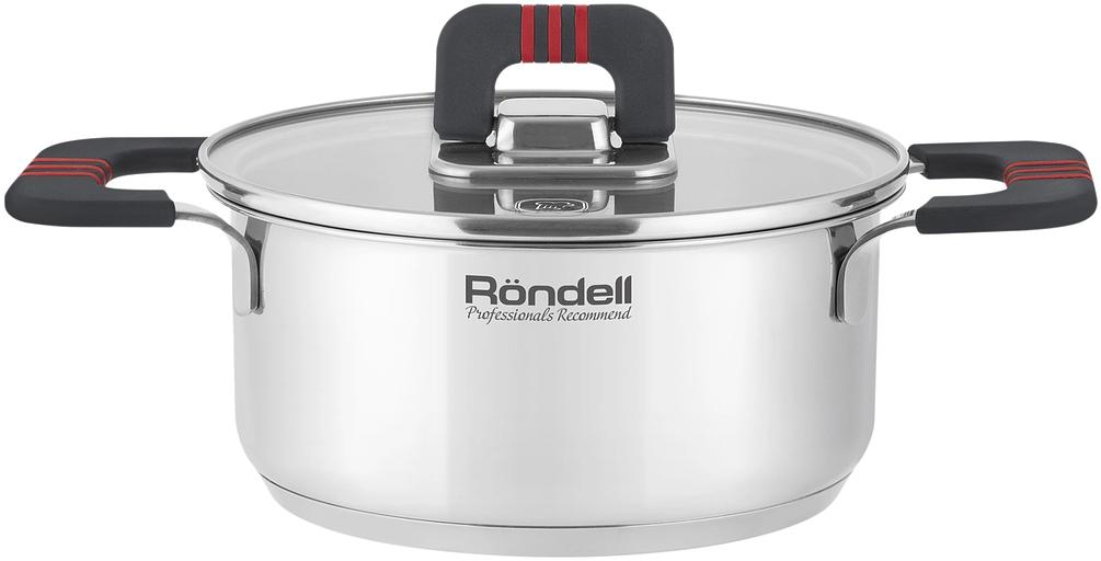 Кастрюля Rondell Stripes RDS-1636 1.2л. d=16см (с крышкой) стальной фото 2
